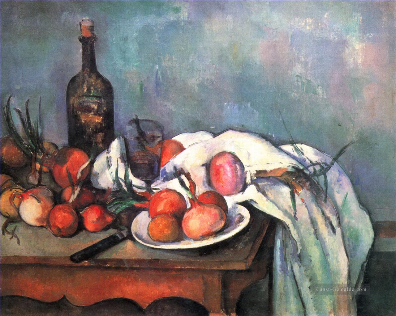 Stillleben mit roten Zwiebeln Paul Cezanne Ölgemälde